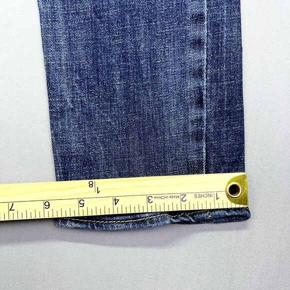 Rock & Republic Jeans Berlin Womens Sz 2 Skinny Denim Logo Pocket Blue Dark Wash - Picture 6 of 13